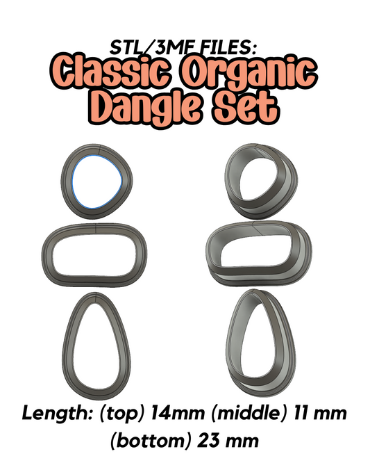 STL FILES - Classic Organic Dangle Clay Cutter Set