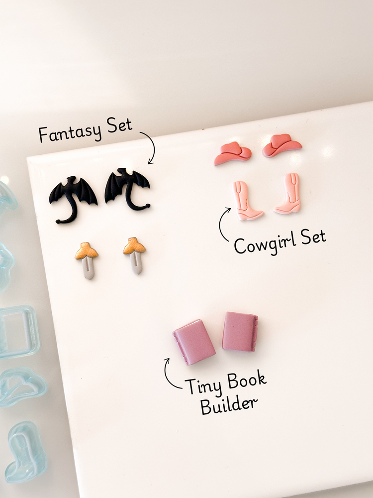 Bookish Studs Clay Cutters