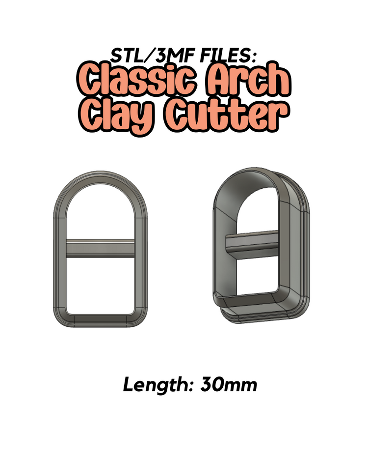 STL FILES - Classic Arch Clay Cutter