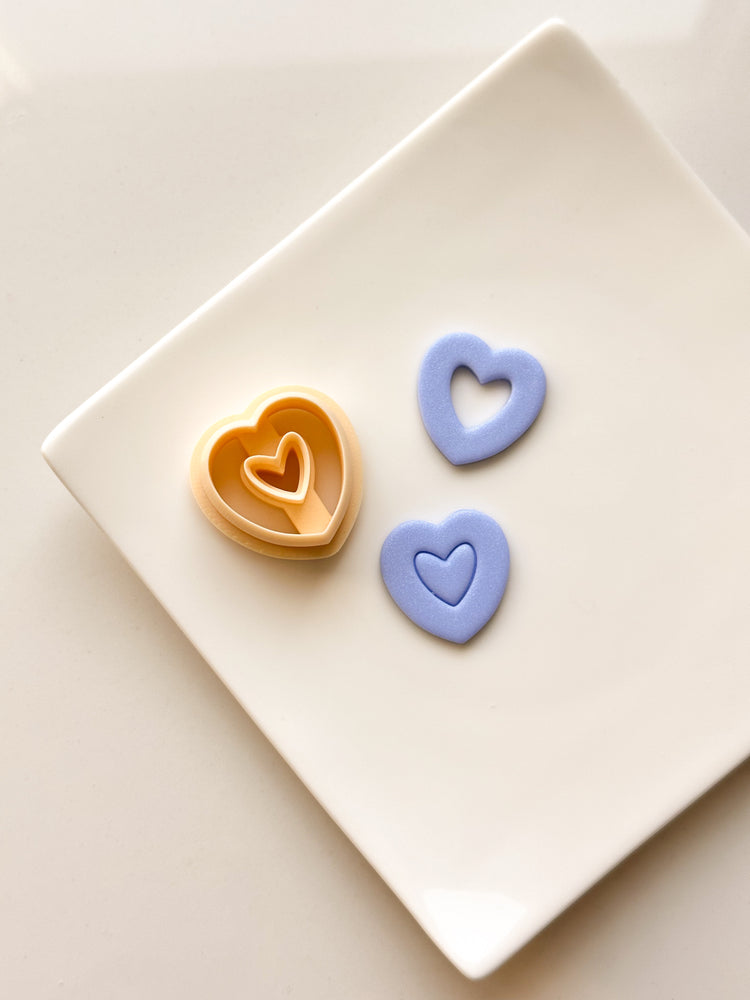 Double Heart Clay Cutter