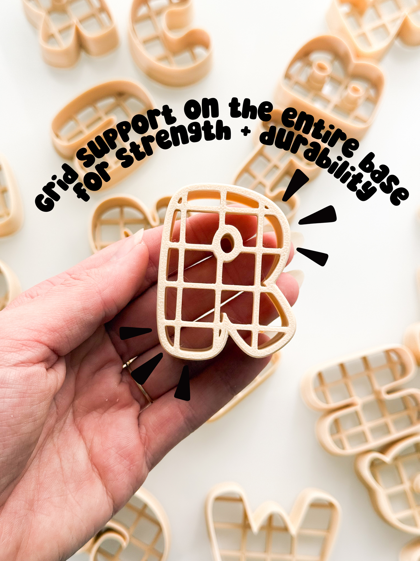 Giant Bubble Letters For Polymer Clay Clay Cutters