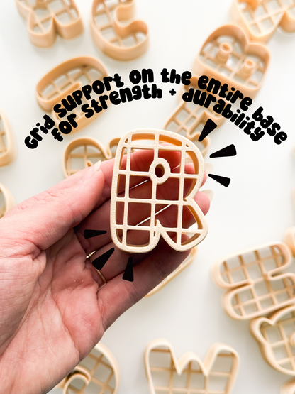 Giant Bubble Letters For Polymer Clay Clay Cutters