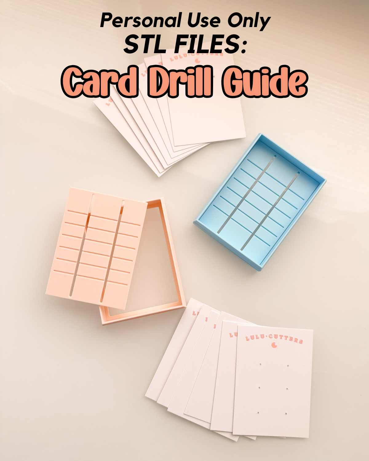 Earring Card Drill Guide STL FILE