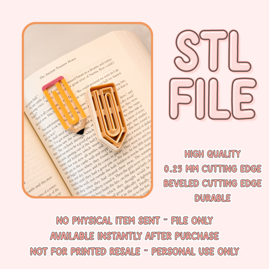 Pencil Bookmark STL FILE