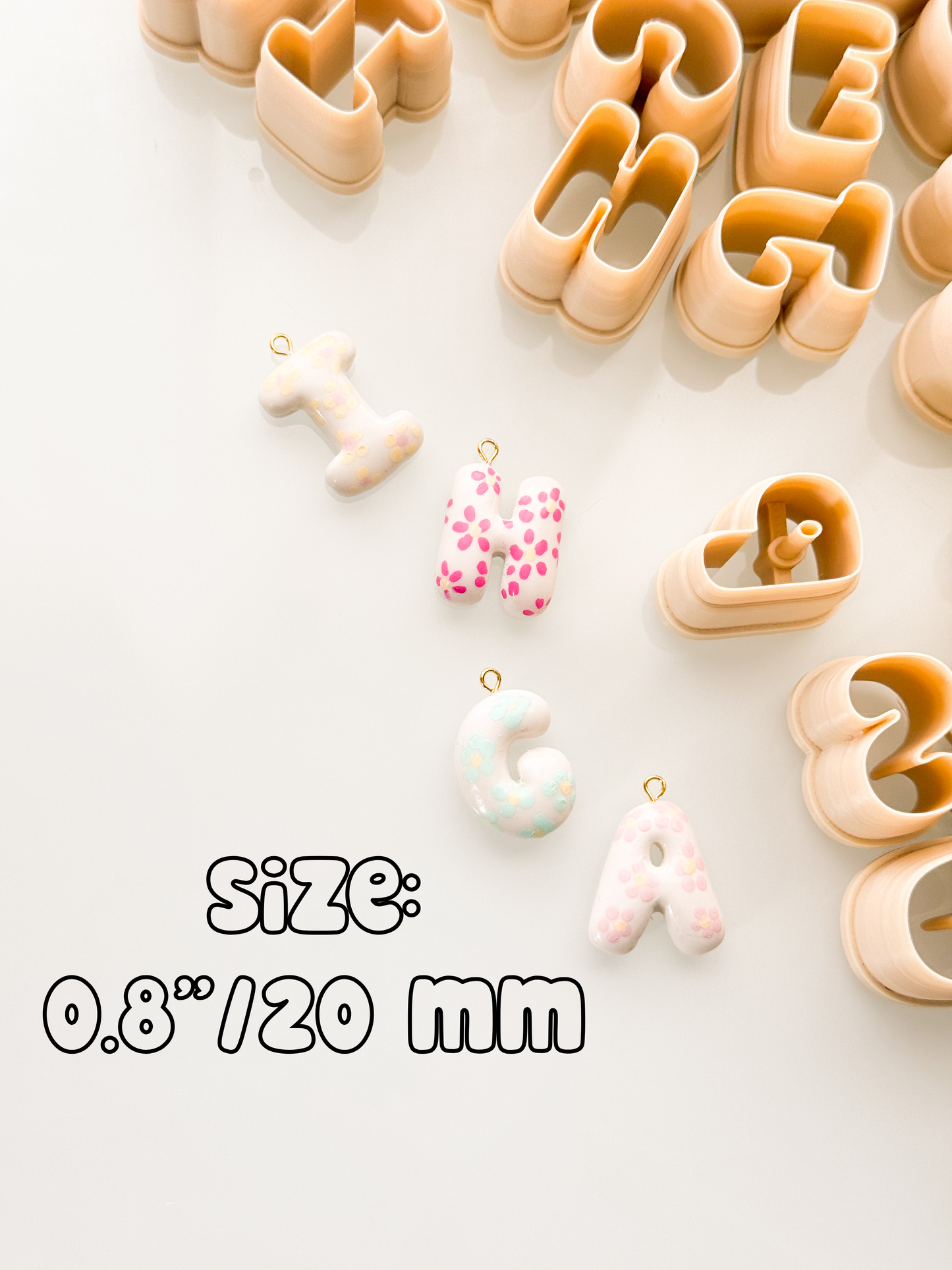 X-Small Bubble Letters For Polymer Clay Clay Cutters