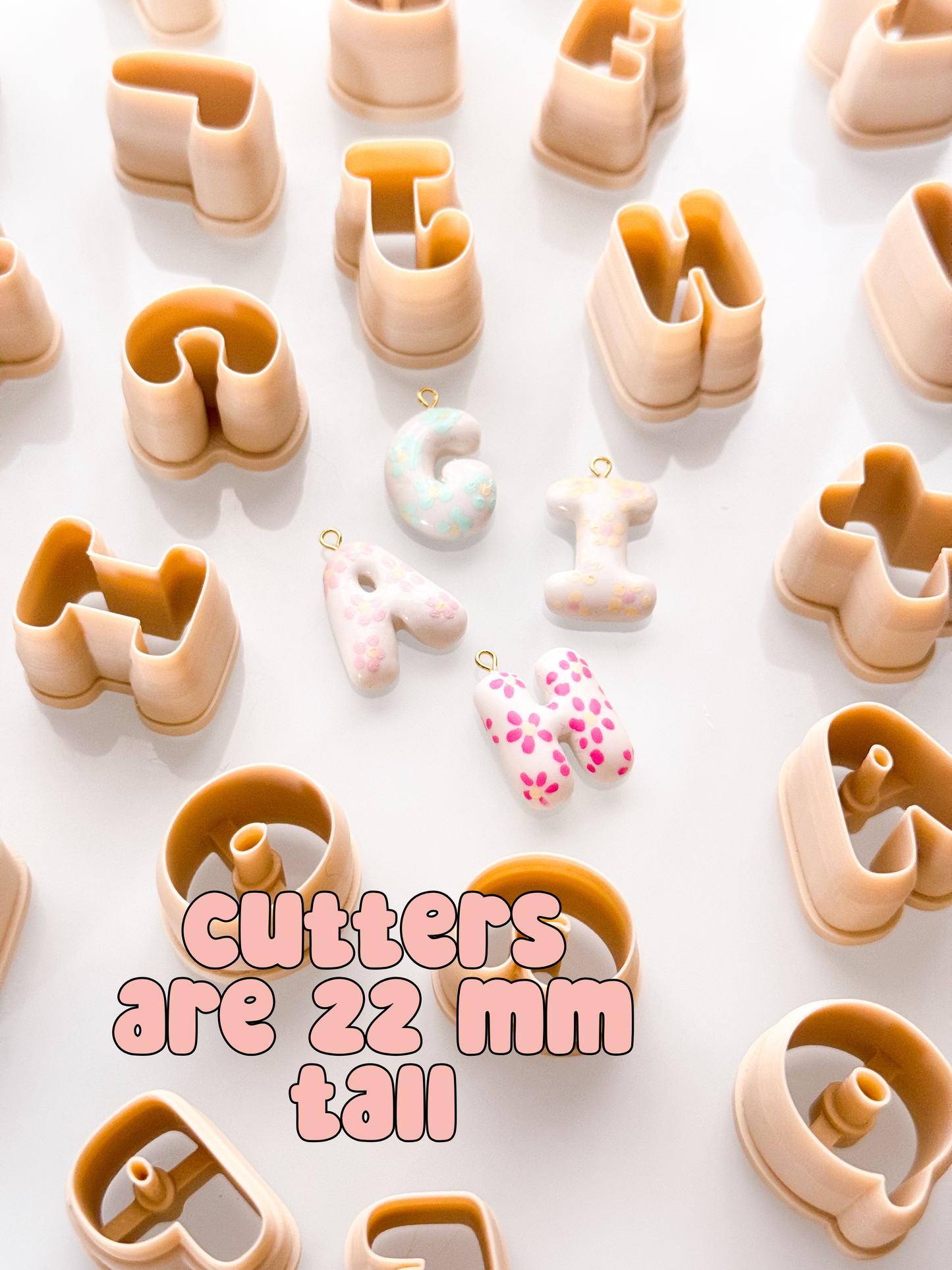 X-Small Bubble Letters For Polymer Clay Clay Cutters