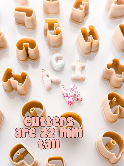 X-Small Bubble Letters For Polymer Clay Clay Cutters