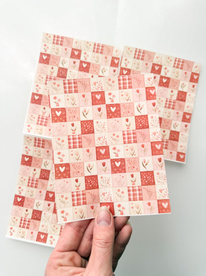 FLORALS 115 Valentines Transfer Sheet Single Or 4 Pack