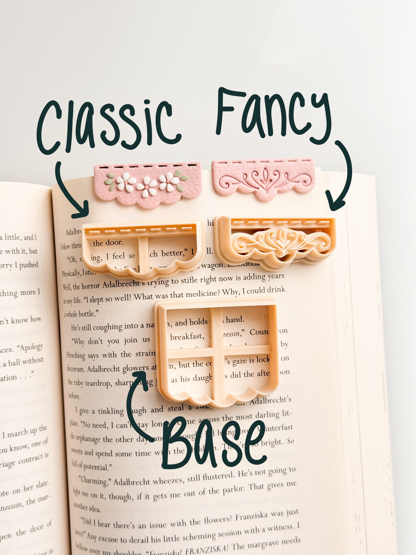 Scalloped Stacked Bookmark Clay Cutters