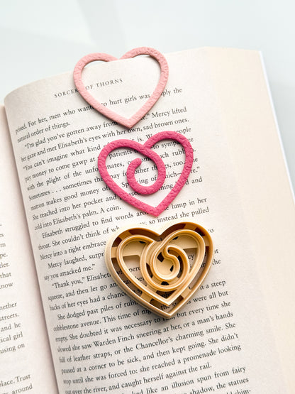 Heart Paperclip Bookmark 2 Clay Cutter - December Items