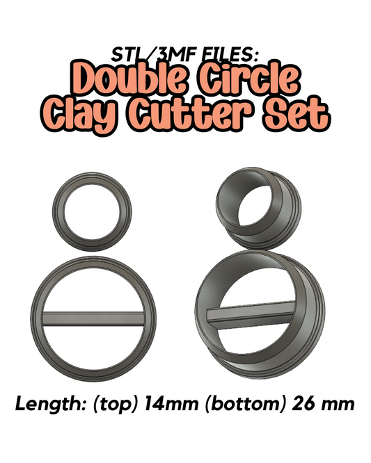 STL FILES - Double Circle Clay Cutter Set