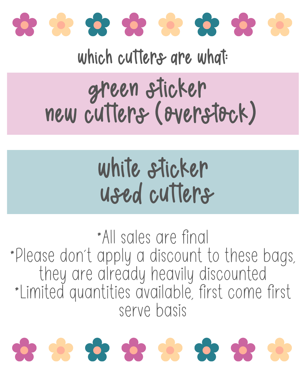 OVERSTOCK + USED DESTASH - Limited QTY Available