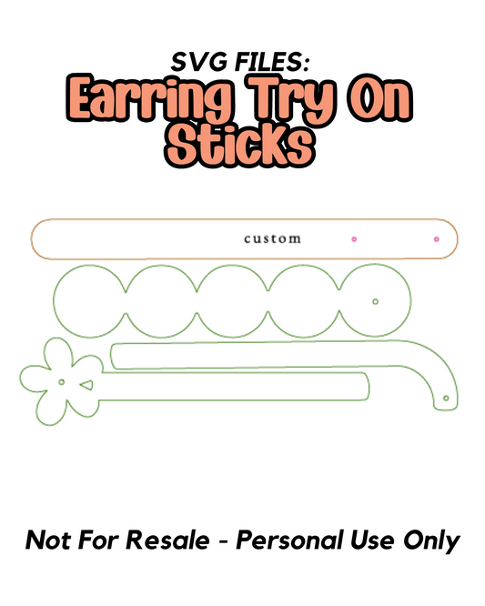 SVG FILES - Earring Try On Sticks