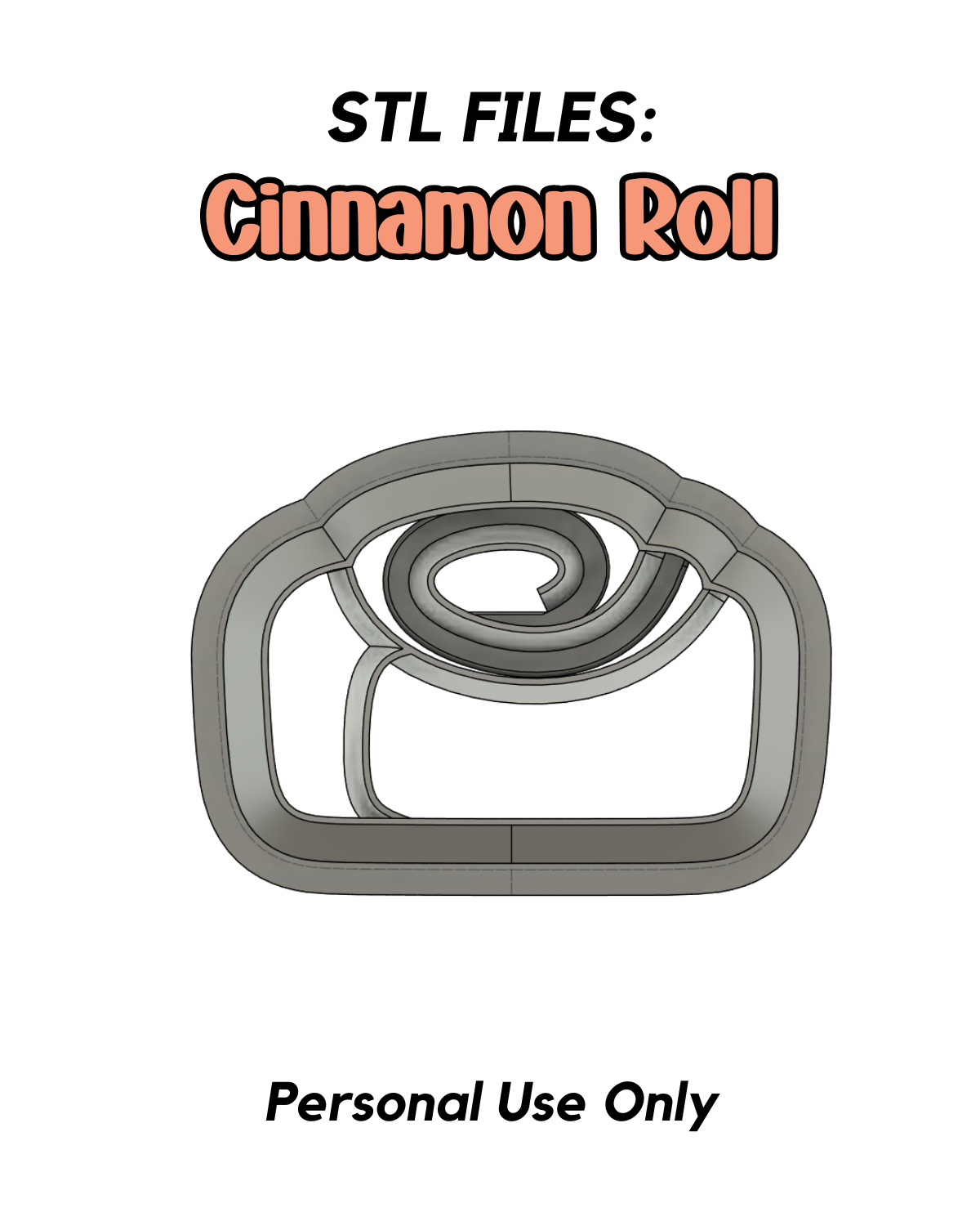 Cinnamon Roll STL FILE