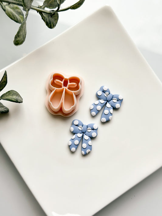 Cute Embossed Bow Clay Cutter Set