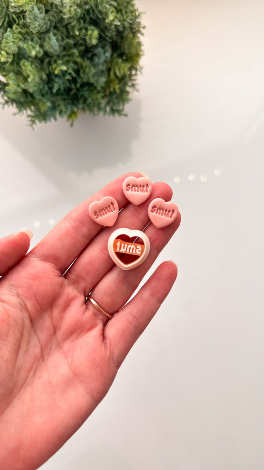 Smut Heart Stud Clay Cutter