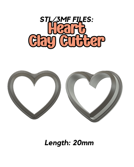 STL FILES - Heart Clay Cutter