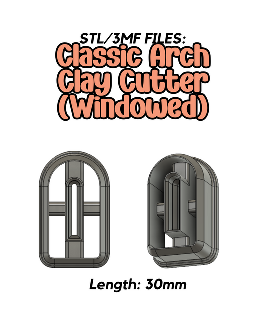STL FILES - Classic Arch Windowed Clay Cutter
