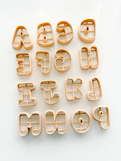 Giant Bubble Letters For Polymer Clay Clay Cutters