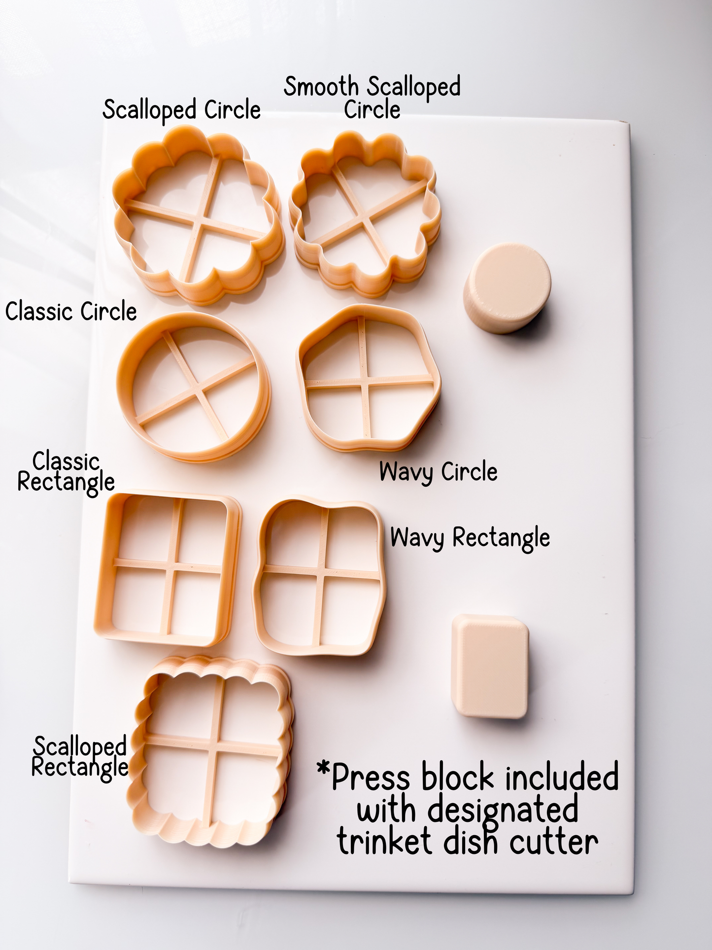 MINI Trinket Dish Clay Cutter + Press Polymer Clay Air Dry Clay Ceramic Pottery Cold Porcelain