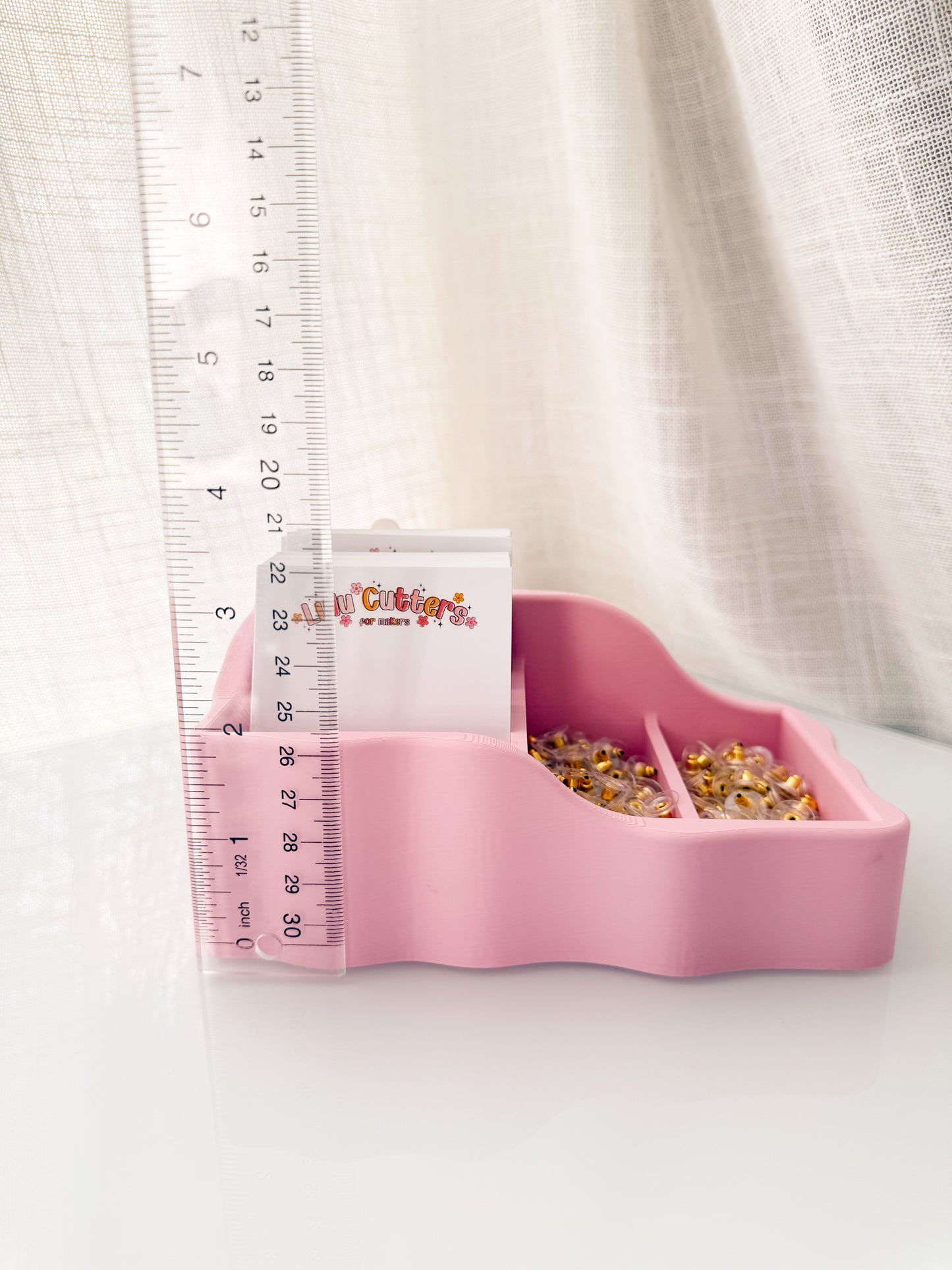 Organic Earring Card Holder 3D Printed