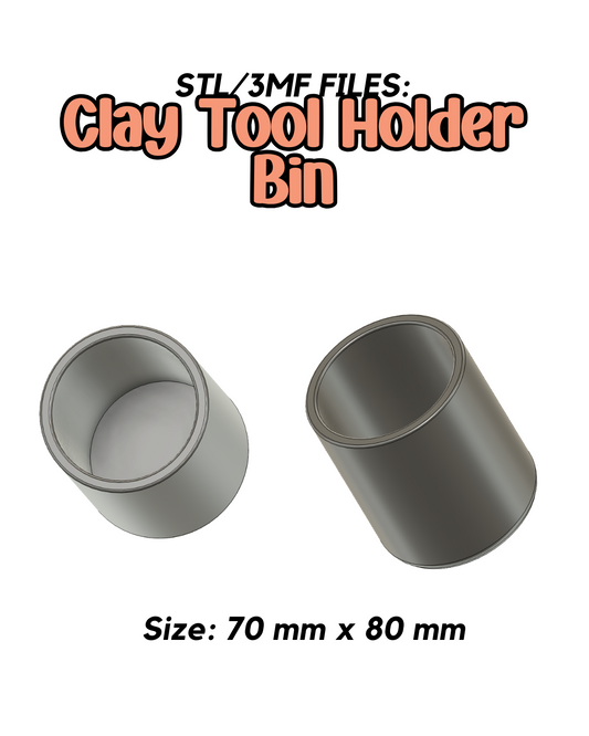 STL FILES - Clay Tool Holder Bin