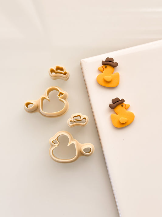 Cowboy Rubber Ducks Clay Cutter Set