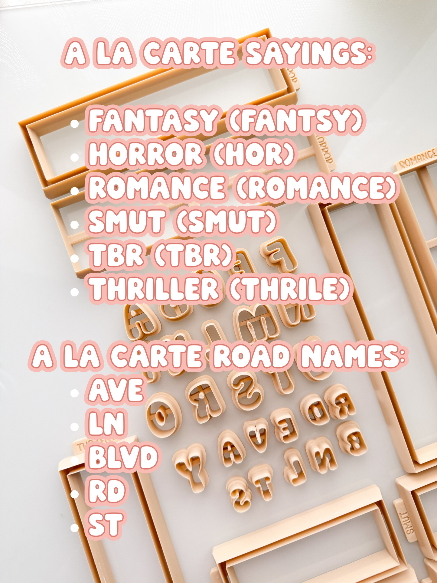 Bookish Road Signs Clay Cutters