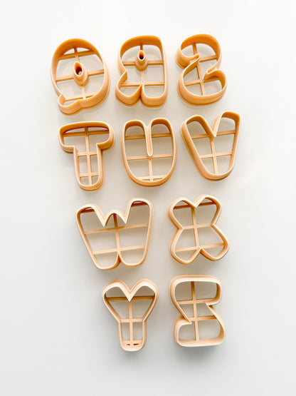 Giant Bubble Letters For Polymer Clay Clay Cutters