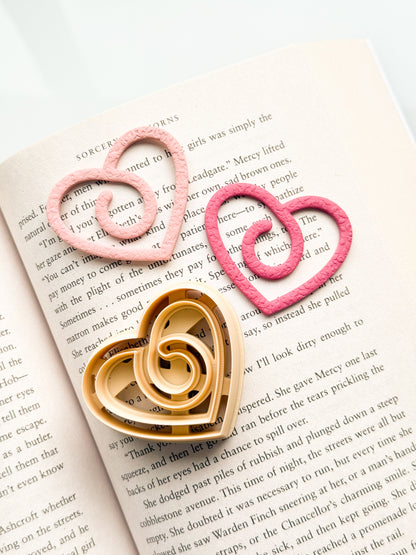 Heart Paperclip Bookmark 2 Clay Cutter - December Items