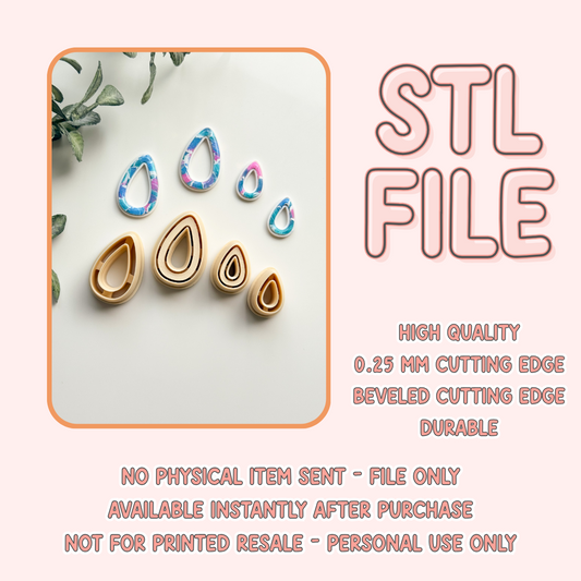 Windowed Teardrop Bezels STL FILE