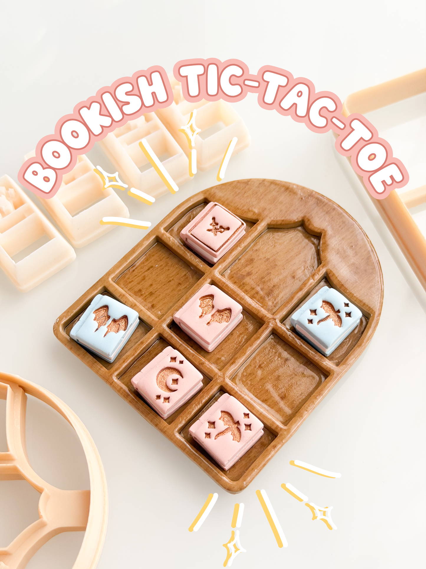 Bookish Tic Tac Toe Clay Cutter Set