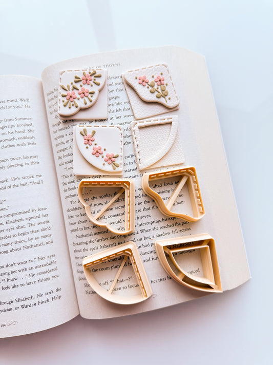 Stitched 2 Corner Bookmarks - November