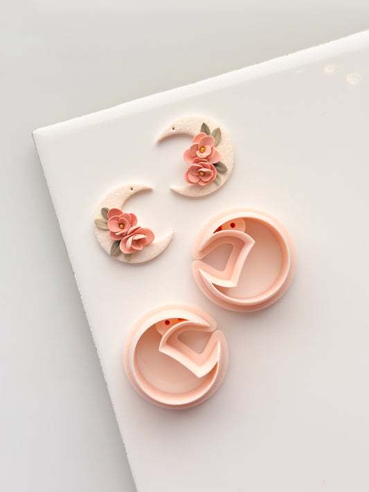 Floral Moon Clay Cutter Mirrored Set