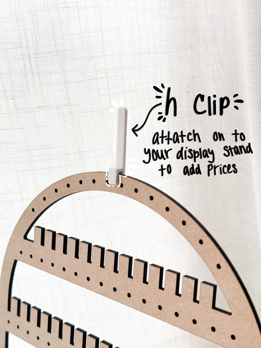 h Clip For Attaching Prices 3D Printed 3mm Openning