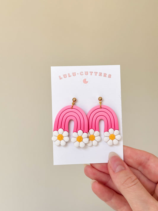 Rainbow + Flowers Earrings