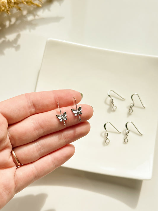 Butterfly Hooks - Silver (6 PCS)