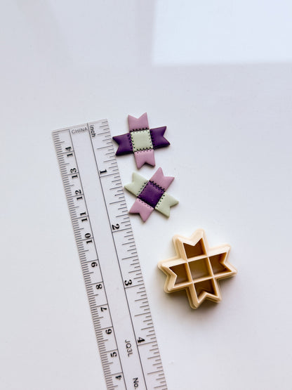 Quilted Clay Cutter And Stamp Set