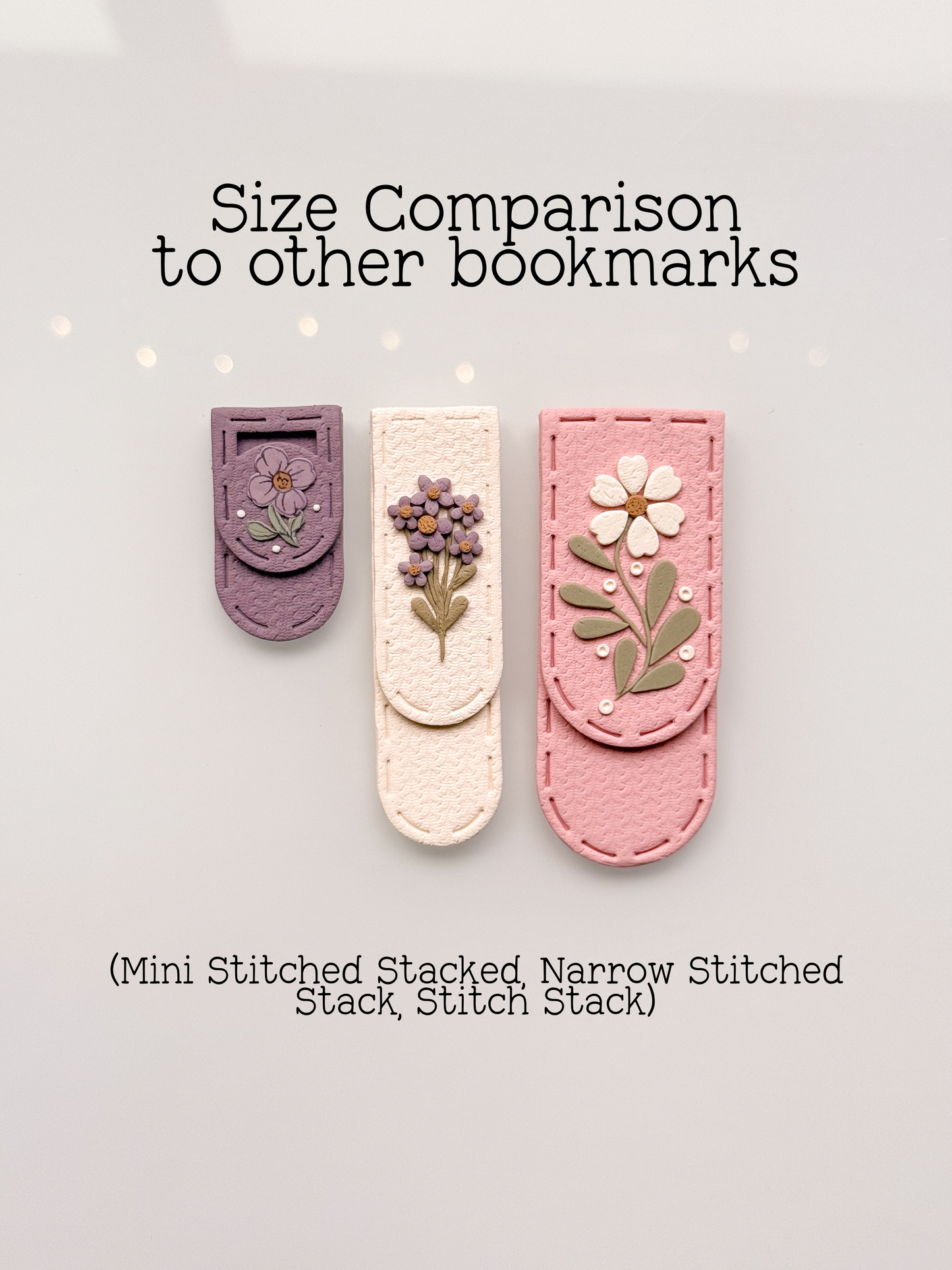 Mini Stitched Stacked Bookmark Clay Cutter Set