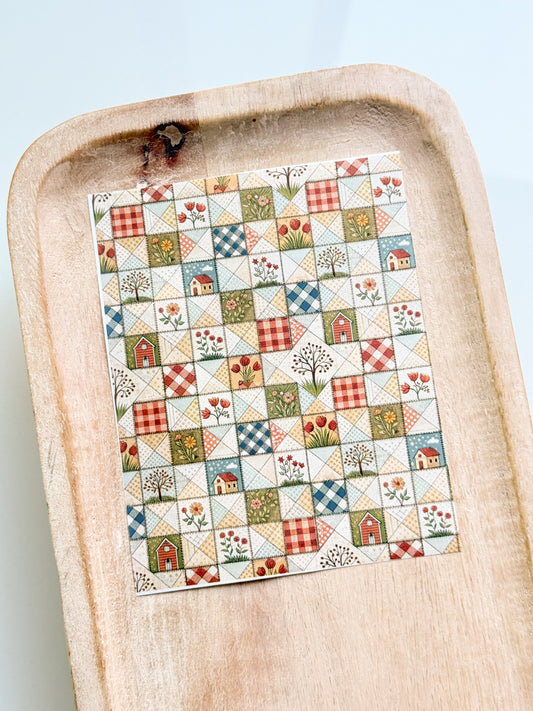 Quilted 5 Transfer Sheet