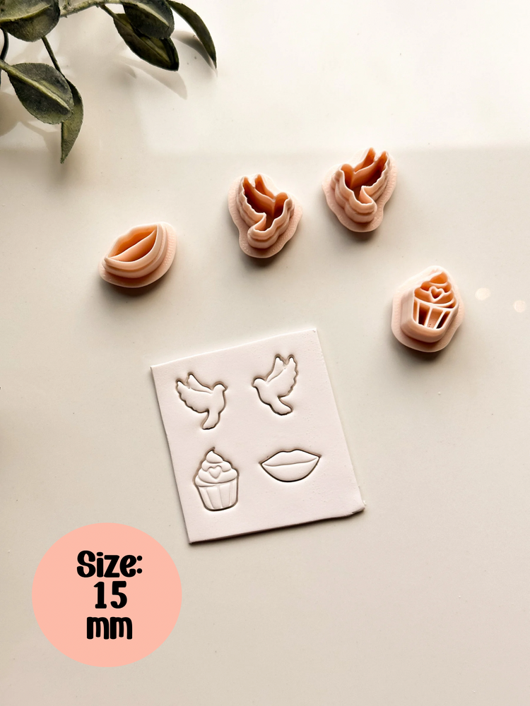 Valentines Studs Clay Cutters