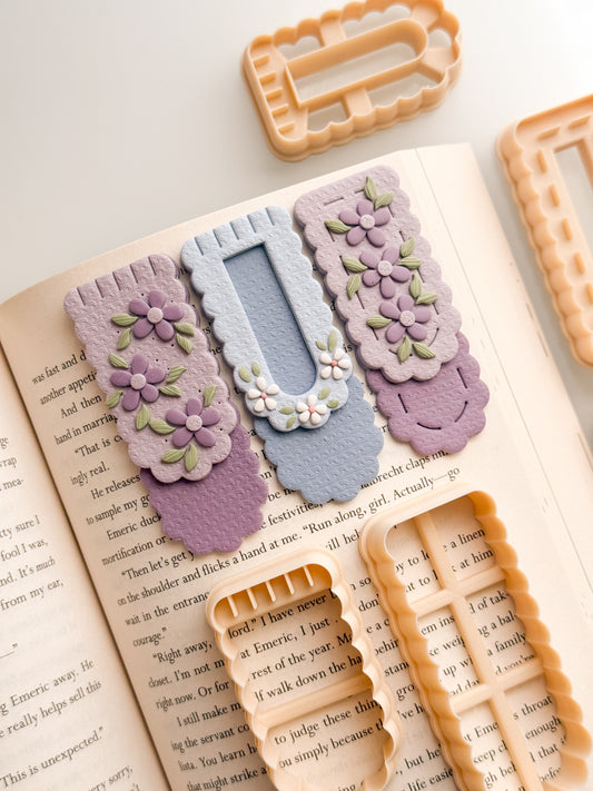 Scalloped Stacked Bookmark 2 Clay Cutter