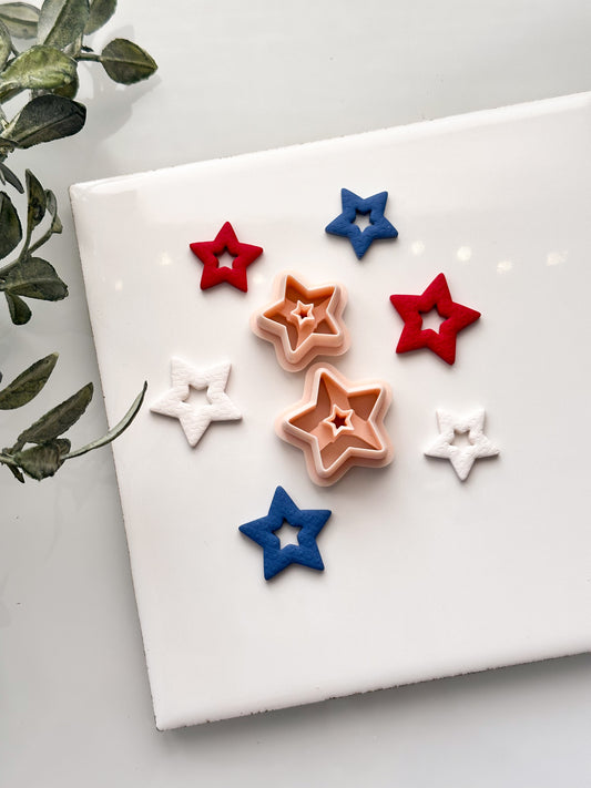 Windowed Stars Clay Cutter Set