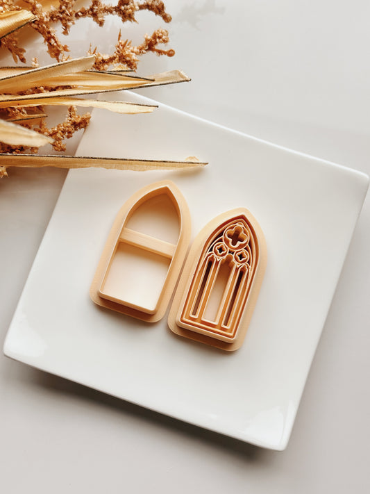 Cathedral Window Clay Cutter Set of 2