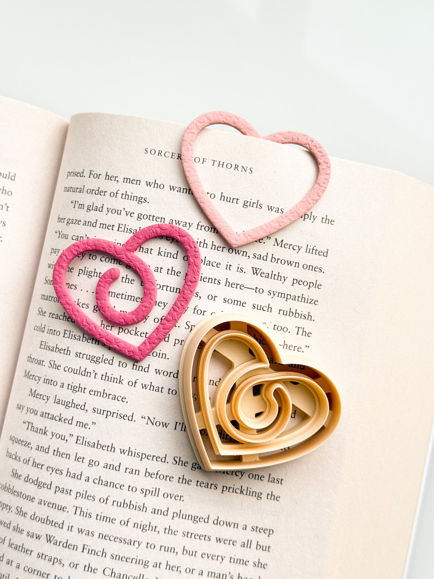 Heart Paperclip Bookmark 2 Clay Cutter - December Items