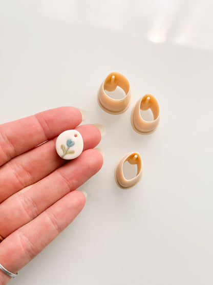 Little Organic Charm Shapes Clay Cutter Set Of 3 With Hole Punch