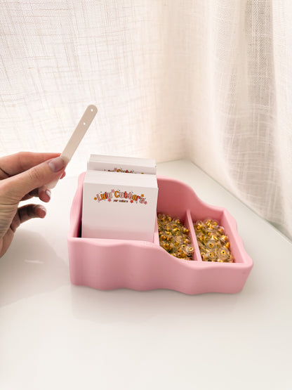 Organic Earring Card Holder 3D Printed