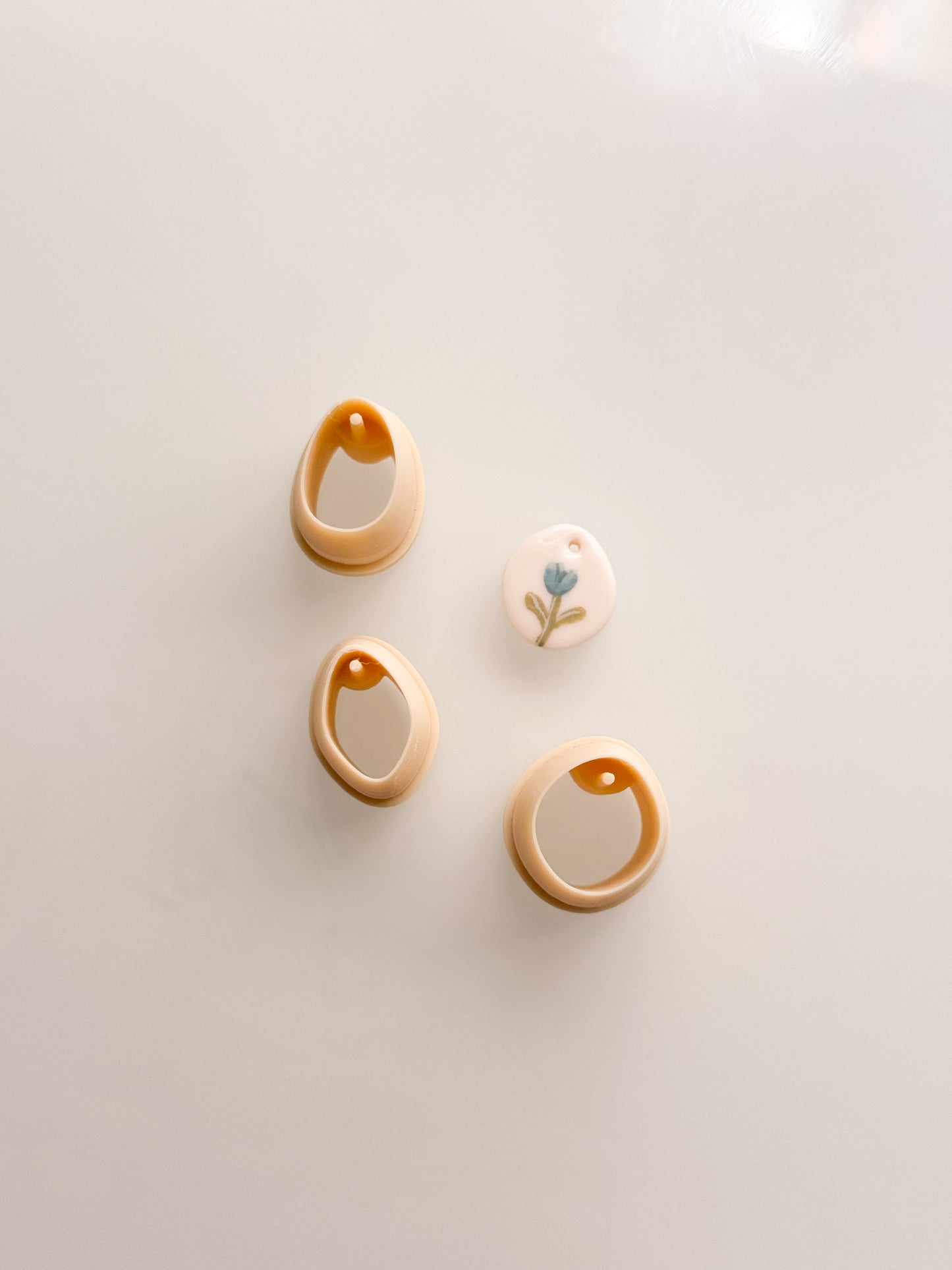Little Organic Charm Shapes Clay Cutter Set Of 3 With Hole Punch