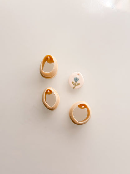Little Organic Charm Shapes Clay Cutter Set Of 3 With Hole Punch