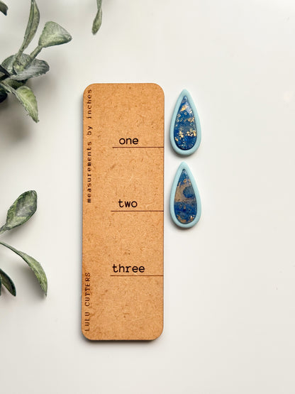 Long Teardrop Bezel Set  Clay Cutter